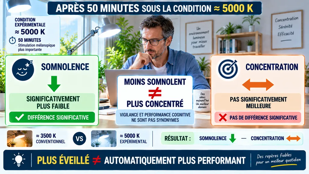 Somnolence réduite, concentration inchangée Somnolence réduite, concentration inchangée