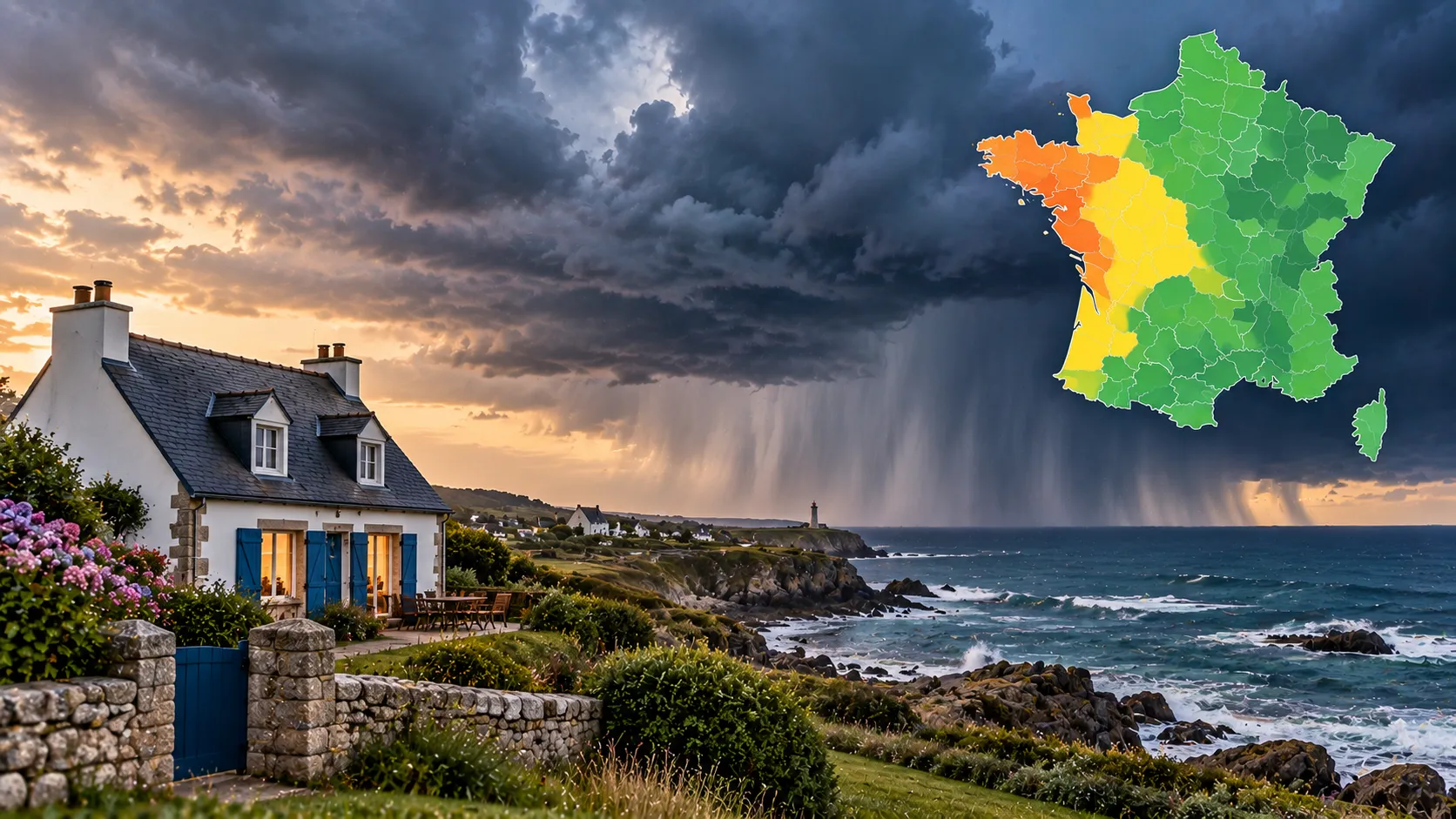 Tempête côtière et carte météo de France Tempête côtière et carte météo de France